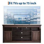 Meuble TV 58" pour téléviseur jusqu'à 75", meuble TV de 33" de haut, meuble TV de style ferme pour salon