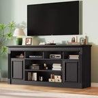 Meuble TV 58" pour téléviseur jusqu'à 75", meuble TV de 33" de haut, meuble TV de style ferme pour salon