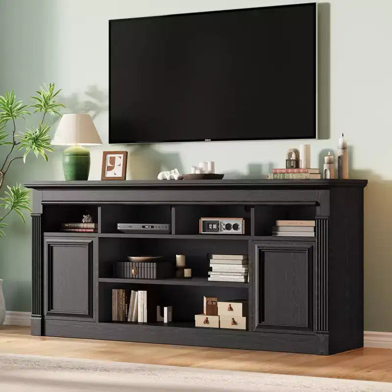 Meuble TV 58" pour téléviseur jusqu'à 75", meuble TV de 33" de haut, meuble TV de style ferme pour salon