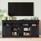 58 TV Stand for up to 75 inch TV, 33 Tall Entertainment Center, Farmhouse TV Stands Media Console for Living Room