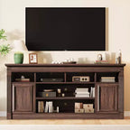 Meuble TV 58" pour téléviseur jusqu'à 75", meuble TV de 33" de haut, meuble TV de style ferme pour salon