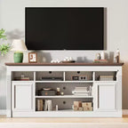 Meuble TV 58" pour téléviseur jusqu'à 75", meuble TV de 33" de haut, meuble TV de style ferme pour salon