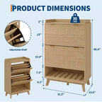 Meuble de rangement pour chaussures avec 2 tiroirs à rabat, meuble de rangement pour chaussures dissimulé sur pied, meuble à chaussures étroit en bois pour couloir et salon