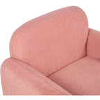 Fauteuil d'appoint moderne TUYOHW avec revêtement en molleton Teddy, fauteuil de salon individuel avec oreiller, pour salon, chambre à coucher, bureau