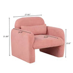 Fauteuil d'appoint moderne TUYOHW avec revêtement en molleton Teddy, fauteuil de salon individuel avec oreiller, pour salon, chambre à coucher, bureau