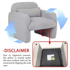 Fauteuil d'appoint moderne TUYOHW avec revêtement en molleton Teddy, fauteuil de salon individuel avec oreiller, pour salon, chambre à coucher, bureau