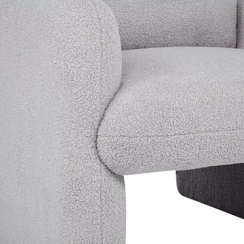 Fauteuil d'appoint moderne TUYOHW avec revêtement en molleton Teddy, fauteuil de salon individuel avec oreiller, pour salon, chambre à coucher, bureau