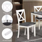 sumyeg Ensemble de salle à manger 6 pièces avec banc et 4 chaises pour cuisine ou salle à manger