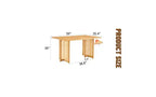 Table de cuisine en bois massif TUYOHW avec pieds antidérapants, table à manger pour 4 personnes, table en bois pour salon, design imitation texture de vigne, marron