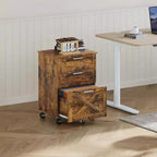 Meuble de classement en bois avec serrure, classeur mobile sous le bureau sur roulettes, compatible A4/lettre, tiroir de rangement roulant, organisateur multifonctionnel