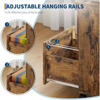 Meuble de classement en bois avec serrure, classeur mobile sous le bureau sur roulettes, compatible A4/lettre, tiroir de rangement roulant, organisateur multifonctionnel