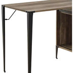 TUYOHW 48 L-Shape Bureau d'angle, Bureau informatique moderne avec rangement porte coulissante de style grange, gestion des câbles, pieds en métal, bureau d'étude pour bureau à domicile