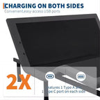 Cadre de lit réglable zéro espace avec télécommande sans fil et massage, montage facile, tête et pieds ajustables, ports USB