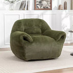 YOSIMFUR Fauteuil poire, Canapé poire confortable avec support dorsal, Fauteuil poire en fausse fourrure pour adultes et enfants, Canapé de sol rembourré
