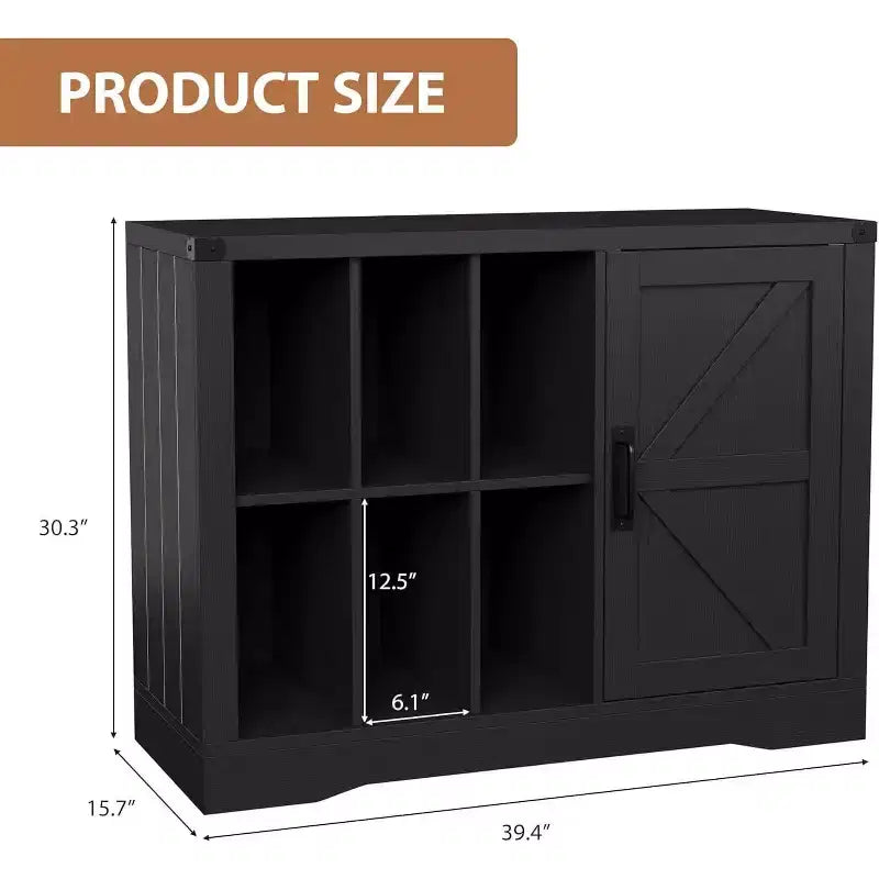 Meuble de platine vinyle avec porte, Meuble tourne-disque style ferme avec rangement, Meuble de rangement pour disques vinyles, Table console multimédia en bois multi-usages