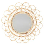 The Lakeside Collection Natural Rattan Mirror - Round or Flower -