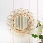 Le Miroir en rotin naturel Lakeside Collection - Rond ou Fleur -