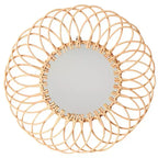 Le Miroir en rotin naturel Lakeside Collection - Rond ou Fleur -