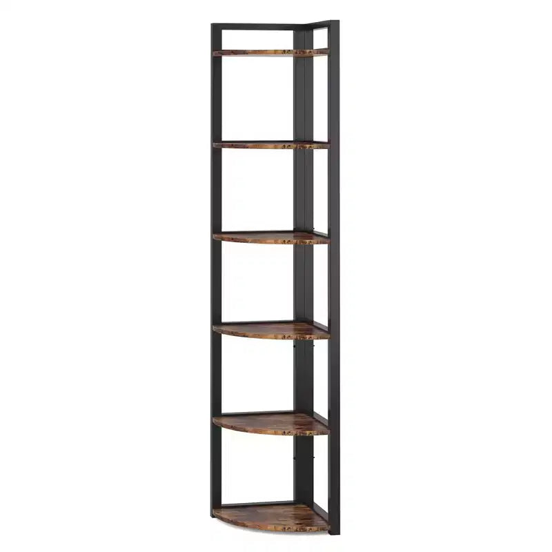 Étagère d'angle à 6 niveaux, petite étagère de rangement d'angle