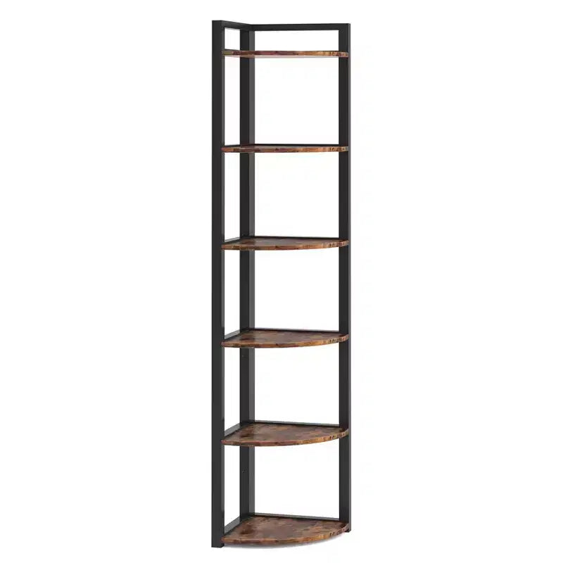 Étagère d'angle à 6 niveaux, petite étagère de rangement d'angle