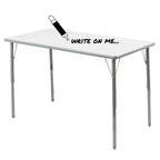 Whiteboard Activity Table 24 x 48 (60x120cm) Gray Edge - Gray Legs Adjusts 15 - 24