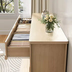 Armoire de rangement Besiost avec 9 tiroirs, commode en bois avec façade festonnée
