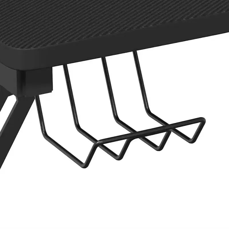 vidaXL Bureau de gaming avec pieds en Y, bureau d'ordinateur ergonomique, bureau d'ordinateur de jeu robuste