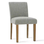 Ensemble table à manger extensible 120-210 cm pour 4 personnes, table finition bois naturel et 4 chaises sans accoudoirs rembourrées avec pieds en bois massif-Panipeachy