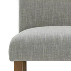 Ensemble table à manger extensible 120-210 cm pour 4 personnes, table finition bois naturel et 4 chaises sans accoudoirs rembourrées avec pieds en bois massif-Panipeachy
