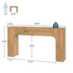 47/63 dans la console de table de ferme, Table d'entrée étroite en bois derrière le canapé, Meuble de couloir rustique mince pour les salons, les foyers et les appartements