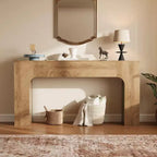 47/63 dans la console de table de ferme, Table d'entrée étroite en bois derrière le canapé, Meuble de couloir rustique mince pour les salons, les foyers et les appartements