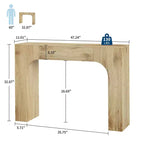 47/63 dans la console de table de ferme, Table d'entrée étroite en bois derrière le canapé, Meuble de couloir rustique mince pour les salons, les foyers et les appartements