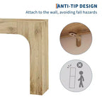 47/63 dans la console de table de ferme, Table d'entrée étroite en bois derrière le canapé, Meuble de couloir rustique mince pour les salons, les foyers et les appartements