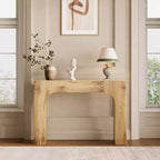 47/63 dans la console de table de ferme, Table d'entrée étroite en bois derrière le canapé, Meuble de couloir rustique mince pour les salons, les foyers et les appartements