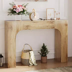 47/63 dans la console de table de ferme, Table d'entrée étroite en bois derrière le canapé, Meuble de couloir rustique mince pour les salons, les foyers et les appartements