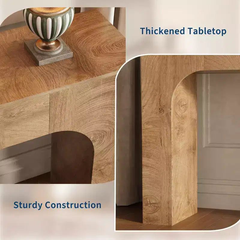 47/63 dans la console de table de ferme, Table d'entrée étroite en bois derrière le canapé, Meuble de couloir rustique mince pour les salons, les foyers et les appartements