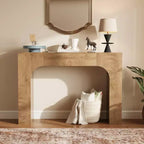 47/63 dans la console de table de ferme, Table d'entrée étroite en bois derrière le canapé, Meuble de couloir rustique mince pour les salons, les foyers et les appartements