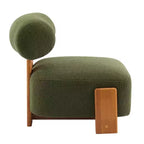 Fauteuil de salon moderne en bouclette de 27,25 pouces avec cadre en bois massif et dossier roulé, pour salon ou bureau