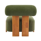 Fauteuil de salon moderne en bouclette de 27,25 pouces avec cadre en bois massif et dossier roulé, pour salon ou bureau