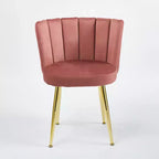 Ensemble de salle à manger 5 pièces style Mid-Century avec plateau en verre et pieds en métal pour 4 à 6 personnes, fait aussi office de table basse