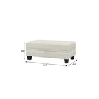 Pouffe de rangement en chenille noire 46