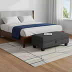 Pouffe de rangement en chenille noire 46