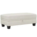 46 and Black Chenille Storage Ottoman