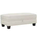 46 and Black Chenille Storage Ottoman