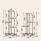 Meuble de support pour plantes d'angle roulant avec roulettes, grande étagère métallique moderne, support mobile pour fleurs d'intérieur pour bureau et salon