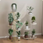 Meuble de support pour plantes d'angle roulant avec roulettes, grande étagère métallique moderne, support mobile pour fleurs d'intérieur pour bureau et salon