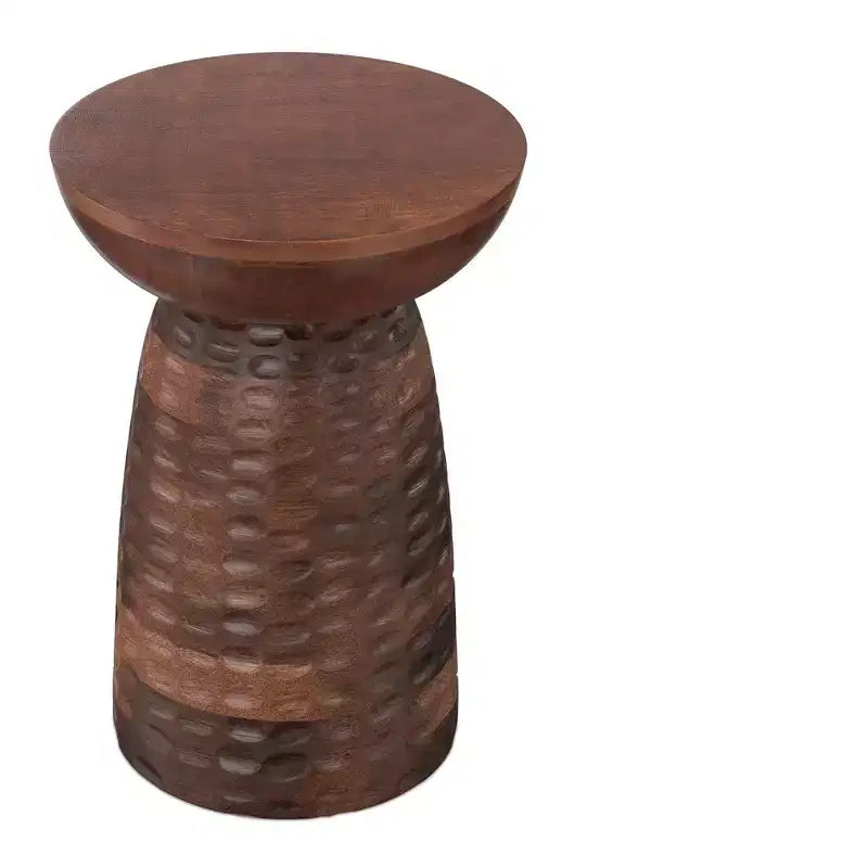 Table d'appoint contemporaine en bois massif de 33 cm de large Willis