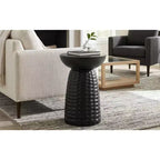 Table d'appoint contemporaine en bois massif de 33 cm de large Willis