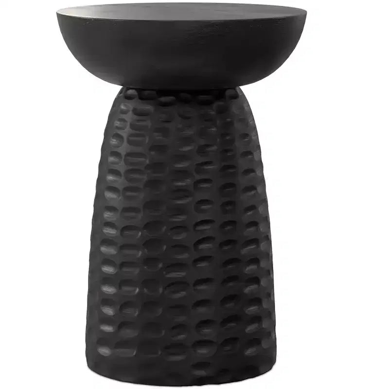 Table d'appoint contemporaine en bois massif de 33 cm de large Willis