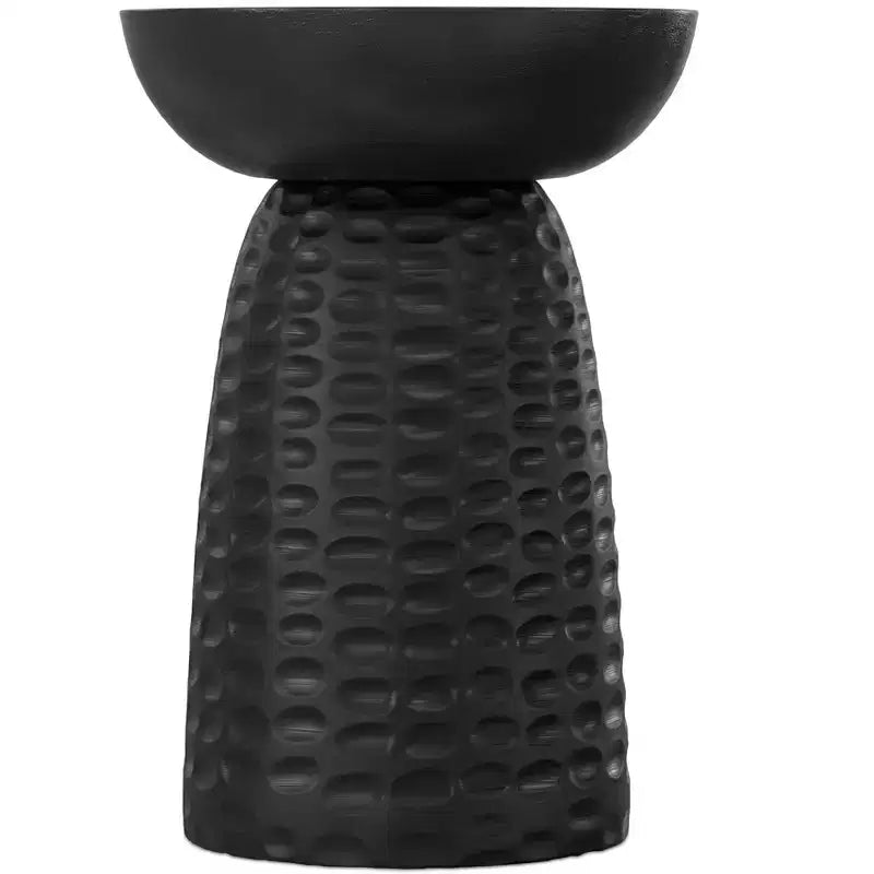 Table d'appoint contemporaine en bois massif de 33 cm de large Willis